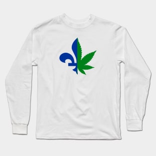 Fleur de lys Quebec cannabis Long Sleeve T-Shirt